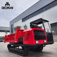 Neuer OKEMAN Diesel 5-Tonnen-Raupendumper Euro 5 Emission Linkslenker Industriequalität Robust 57PS 4-Zylinder Landwirtschaftlicher Muldenkipper