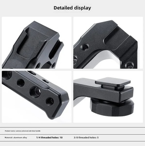 Poignée supérieure pour appareil photo/DSLR avec connexion ARRI pour cage d'appareil photo <span class=keywords><strong>Sony</strong></span> A6400 6300, prises de vue en bas angle avec 3 griffes porte-accessoires - Product Image 3