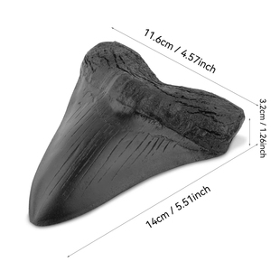 Retro Harz-Haifischzähne SKE01 Riesiger Megalodon-Zahn Harz-Maskottchen-Ornamente für Heimdekoration - Product Image 3