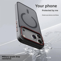 Coques Magnétiques de Haute Qualité pour iPhone 17 16 15 14 13 Pro Max – Étui Antichoc avec Dos Givré Semi-Transparent