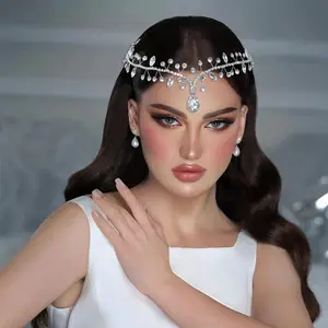 Tassel Forehead Bride Decoration Hairband Women Prom Pageant Headpiece Hair Accessories