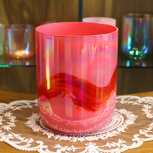 זצ 'ה קערת קריסטל זכוכית קוורץ עיצוב ייחודי 99.99% קוורץ קריסטל בצבע ברור קערות שירה קערות אלכימיה כלי נגינה - Product Image 3