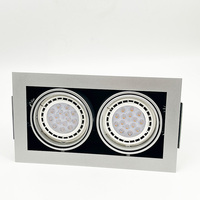 70Ra Double Tête IP44 55LM 6000k 50W E27 Downlight LED Rectangulaire Encastré pour Salon Moderne