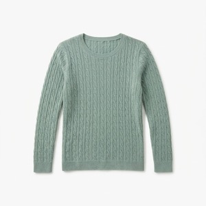 Damen Zopfmuster Pullover Weicher Leichter Rundhals Langarm Lässiger Strickpullover Herbst Winter Oberteil Großhandel - Product Image 6