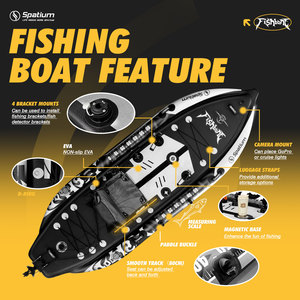 Kayak de pêche en mer Spatium 360 avec siège pivotant, moteur, aileron et planche de poussée gonflable pour kayak de pêche gonflable - Product Image 4