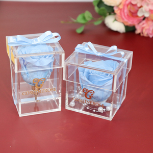 Coshinerose Natural smell forever rose preserved flowers preserved in acrylic box