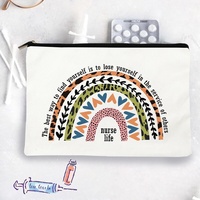 Cadeaux d'infirmière pochette à fermeture éclair sac cosmétique cadeaux d'appréciation infirmière praticienne cadeaux pour femmes sac de maquillage d'étudiant en soins infirmiers
