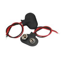 Support de batterie 9V GW avec interrupteur marche/arrêt et prise DC5.5, boîte noire (1 pièce)