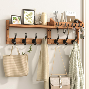 Hot Style <strong>Coat</strong> <strong>Rack</strong> <strong>Wall</strong> <strong>Mounted</strong> Solid Wood <strong>Wall</strong> <strong>Mounted</strong> Shelf Entryway <strong>Coat</strong> <strong>Rack</strong> Solid Wood <strong>Wall</strong> <strong>Mounted</strong> <strong>Coat</strong> <strong>Rack</strong> - Product Image 2