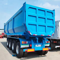 Dongxu 3 essieux 30 40 mètre cube 50 tonnes benne semi-benne basculante remorque à vendre