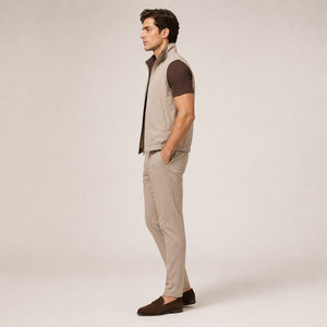 Ensemble de voyage 3 pièces pour <span class=keywords><strong>homme</strong></span> : Gilet réversible zippé, T-shirt respirant en coton mercerisé, Pantalon en coton, nylon et élasthanne - Product Image 2
