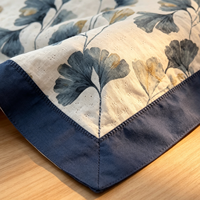 Ensemble de literie florale pour la décoration de la maison avec imprimé Ginkgo, doux et confortable, 4 pièces, housse de couette et taies d'oreiller