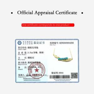 Collar de turquesa geométrico romántico chapado en oro de 18 quilates y plata S925 diseño de cadena de eslabones minimalista Unisex para regalo - Product Image 5