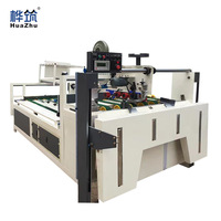 Machine semi-automatique de pliage et de collage de boîtes en carton ondulé avec pompe et roulement pour l'emballage chimique et le bois