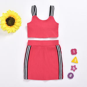 Conjunto de Ropa de Verano 2021 para Niñas, Conjunto de Falda y Top de Punto de 2 Piezas, Conjunto de Suéter y Top Corto para Bebés y Niñas Pequeñas - Product Image 4