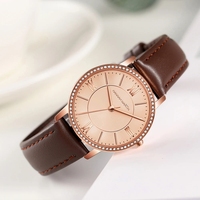 Montre pour femme de la marque Hannah Martin, 34 mm, classique, luxe, avec diamants, mouvement japonais original, montre de soirée pour femme, coffret cadeau