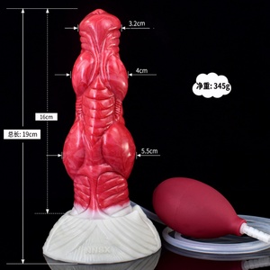 NNSX Wolf <b>Dildo</b> Knot Sex Animal Penis with Suction Cup for Women Animal Spiral Pattern Flexible Silicone Masturbator Sex Shop - Product Image 6