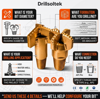 Буровое долото Drillsoltek 2026 с фиксированными PDC-резцами для направленного бурения горных пород