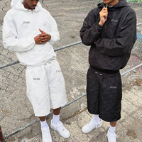 Ensemble de survêtement coupe-vent et short de jogging, design personnalisé, avec fermeture éclair, imperméable, imprimé numérique intégral