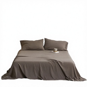 Parure de lit 3 pièces Home Comforter : Housse de <span class=keywords><strong>couette</strong></span>, drap plat, 100% microfibre polyester, uni, double face, 220*240cm, style japonais - Product Image 5
