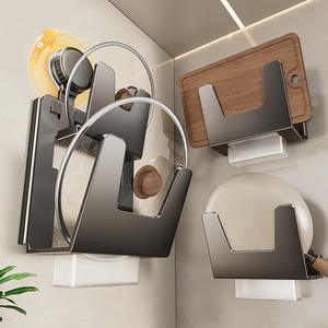 Support mural rectangulaire durable pour couvercles de casseroles, planches à découper et comptoirs de cuisine - Product Image 5