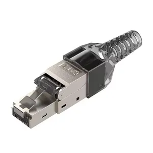 Rj45 konnektör fişi cat6A/cat7 FTP Inline modüler kuplör korumalı RJ45 cat6 Cat6A aletsiz fiş