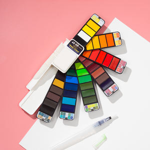 Juego de acuarelas artísticas con pincel, set de 18/25/33/42 colores, oferta en línea - Product Image 4