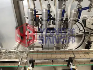 YB-NJ4 छोटे पूर्ण सर्वो पिस्टन ग्लास जार प्रसंस्करण स्वचालित फल जाम शहद सॉस मोटी पेस्ट मशीन
