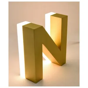 Индивидуальные 3D светящиеся акриловые буквы светодиодные буквы из нержавеющей стали буква знак наружная с подсветкой Коммерческая вывеска логотип магазина