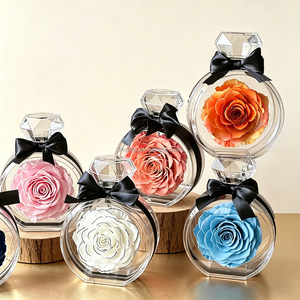 Elegante <span class=keywords><strong>Rosa</strong></span> Eterna <span class=keywords><strong>in</strong></span> <span class=keywords><strong>Vaso</strong></span> Acrilico, Ideale per Decorazioni da Tavolo per Matrimoni, Addio al Nubilato, Feste di Fidanzamento, Regalo per Fidanzata, San Valentino - Product Image 6