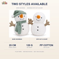 Jouets en peluche personnalisés, Bonhomme de neige de Noël, Peluches douces, Animaux en peluche, Mignons, Kawaii, Mascottes, Formes tendance pour fêtes, Vente en gros
