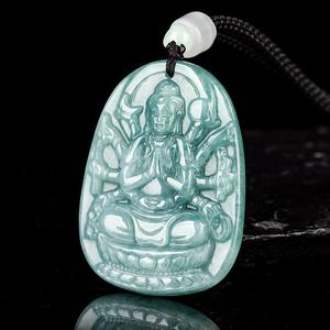 Colgante de Jadeíta Natural Azul Agua con Guanyin de Mil Manos, Joyería para Hombre y Mujer, Jade al por Mayor GY28 - Product Image 3