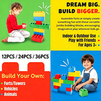 Bloques de Construcción Grandes al por Mayor, Juguetes de Construcción de Modelos Montessori, Bloques de Plástico Creativos para Ensamblar, Juego de Bloques de Construcción Educativos STEM para Niños