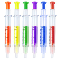 2022 promosi murah pp kustomisasi tabung jarum mini highlighter dengan logo
