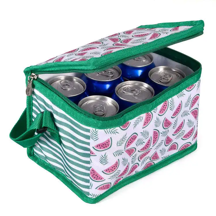 Cheap 6 can composite aluminum foil non woven insulated lunch picnic cooler bag