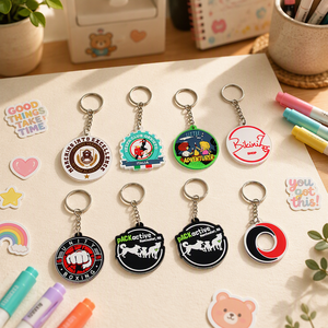 Porte-clés et sangles de poignet personnalisés en PVC, acier inoxydable et <span class=keywords><strong>caoutchouc</strong></span> souple, imprimés en typographie, avec motifs de dessins animés 2D/3D en relief, ouvre-bouteilles - Product Image 1