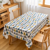 Nappe rectangulaire personnalisable en lin tissé à carreaux gingham – Housse de table élégante et moderne pour la maison et les événements de restauration