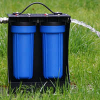Purificateur d'eau portable 2 étapes pour camping-car et extérieur, filtre mobile pour toute la maison, design portable style américain