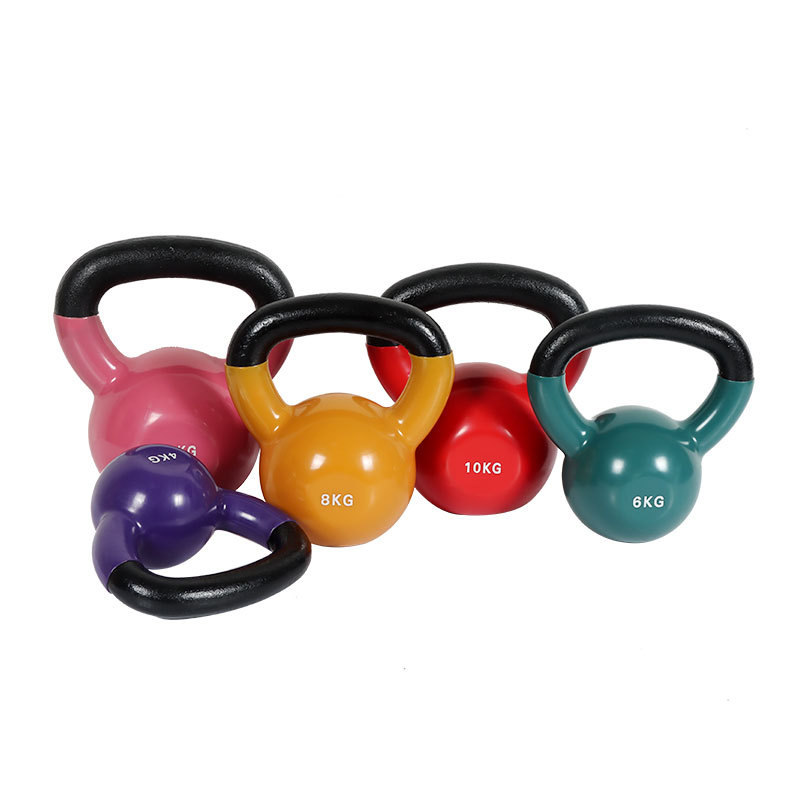 Wholesale Fitness Equipment Cast Iron Powder Coated Competition Colorful Vinyl Competition Kettlebell
