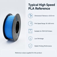 Filamento PLA-HS para Impresora 3D, 1.75mm de Diámetro, Doble Temperatura 190C/240C, 28MPa de Resistencia a la Tracción, 62MPa de Resistencia a la Flexión, Servicios de Corte y Moldeo