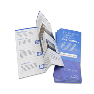Formato personalizzato inserire la carta Flyer promozione trifold bifold istruzioni del prodotto grazie biglietto con inserto in carta aziendale - Product Image 2