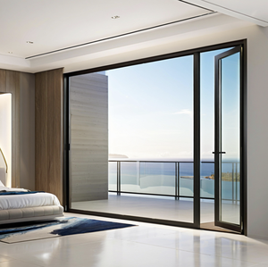 Design intérieur moderne personnalisé en alliage d'aluminium enceinte de balcon en verre insonorisé avec pont-<span class=keywords><strong>porte</strong></span> à battants cassée pour villas - Product Image 2