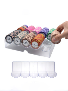 ถาดใส่ชิปโป๊กเกอร์สีดำสำหรับชุดชิปโป๊กเกอร์บนโต๊ะคาสิโน - Product Image 5