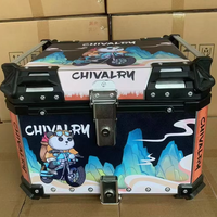 Boîte de rangement arrière pour moto de tourisme universelle de haute qualité en alliage d'aluminium, étanche, verrouillable, anti-poussière, capacité de 35 L