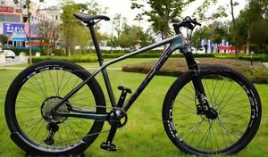 Bicicleta de Montaña de Fibra de Carbono con Horquilla de Aleación de Aluminio, <span class=keywords><strong>SRAM</strong></span> NX <span class=keywords><strong>Eagle</strong></span> de 12 Velocidades, Frenos de Disco Hidráulicos, Bicicleta MTB Todoterreno - Product Image 6