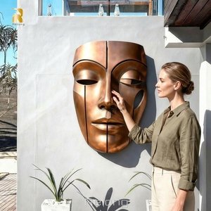 Scultura in Bronzo di Grande Formato con Volto, Design Personalizzato RELONG, <span class=keywords><strong>Arte</strong></span> Moderna da Parete per Decorazione - Product Image 1