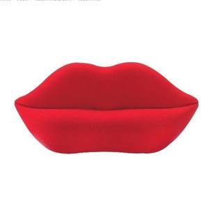 Sofá de dos plazas para sala de estar, sofá de dos plazas moderno, sofá con forma de beso llameante sexy con labios rojos calientes - Product Image 4