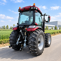Traktor Pertanian 80HP 4WD Tipe Roda Diesel untuk Pengolahan Lahan Pertanian dan Operasi Tanaman