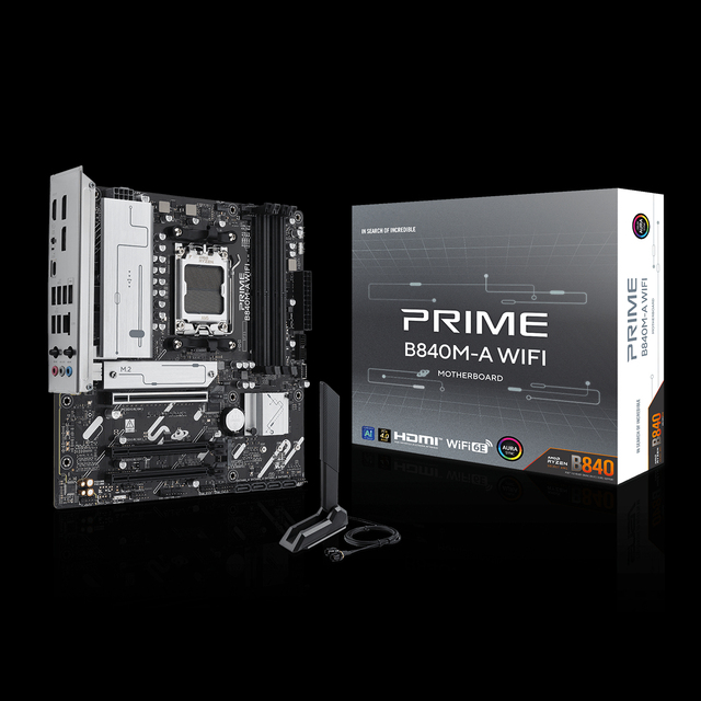 All-new B840M-A WIFI Desktop Gaming Motherboard, Featuring DDR5, USB 10Gbps, 2.5G LAN, PCIe 4.0, and M.2 SSD Support.