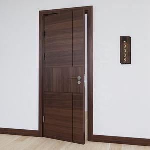 Puerta Exterior de Madera de Roble Macizo de Estilo Europeo Moderno y Minimalista con Acabado y Apertura Lateral - Product Image 5